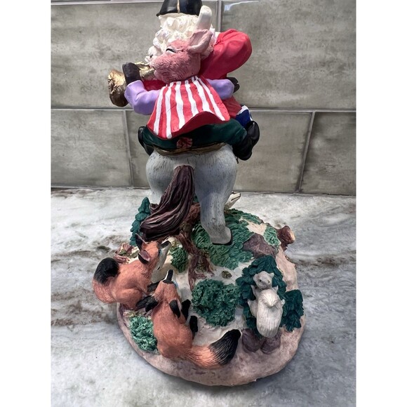 House of Lloyd Christmas Santa on horse Rocking music box Fox Bun Tally Ho Ho Ho - Picture 5 of 13